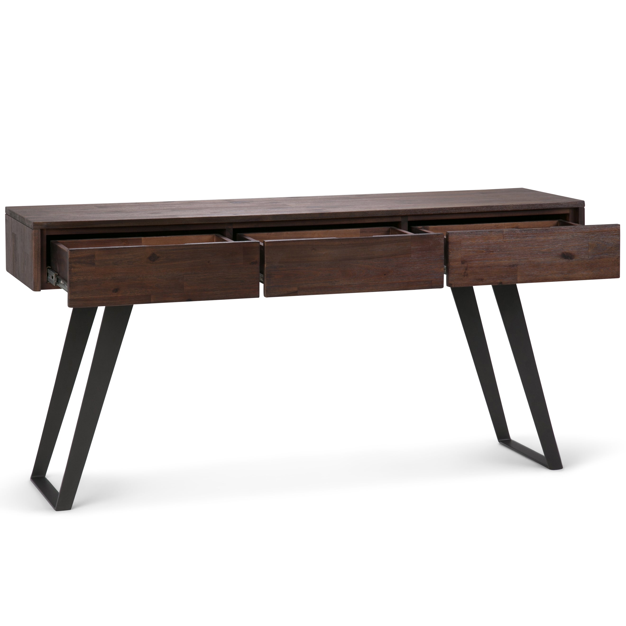 Lowry 60 Inch Wide Solid Acacia Wood Console Sofa Table