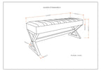 Salinger Large Ottoman Bench - Distressed Saddle