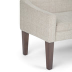 Parris 50 Inch Wide Upholstered Bench in Platinum Woven Fabric