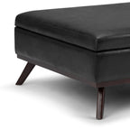 Owen 36 Inch Wide Square Coffee Table Storage Ottoman
