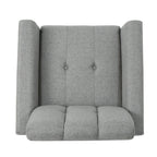 Mid Century Fabric Channel Stitch Club Chair