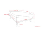 Owen 40 Inch Wide XL Square Coffee Table Storage Ottoman