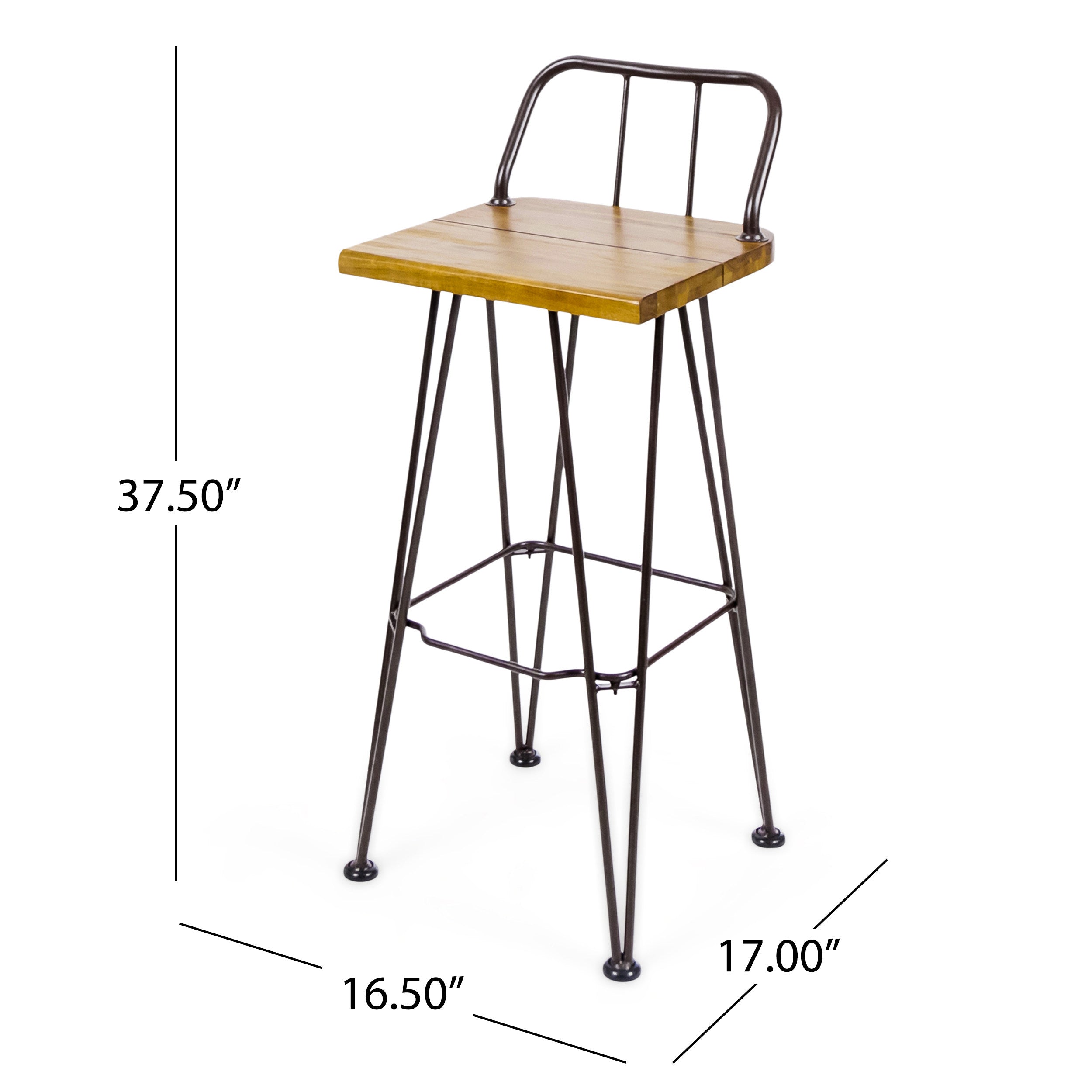 Denali Industrial Wood And Metal Bar Set