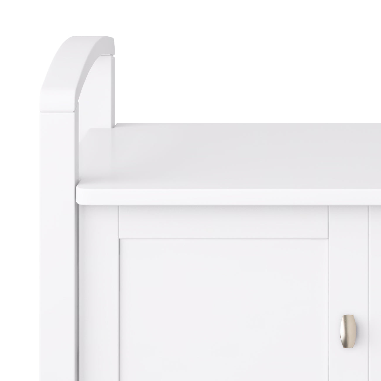 Warm Shaker 44 Inch Wide Solid Wood Entryway Storage Bench