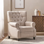 Button Tufted Heavy Duty Manual Reclining Sofa