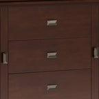 Artisan 60 Inch Wide Solid Wood Large Sideboard Buffet in Russet