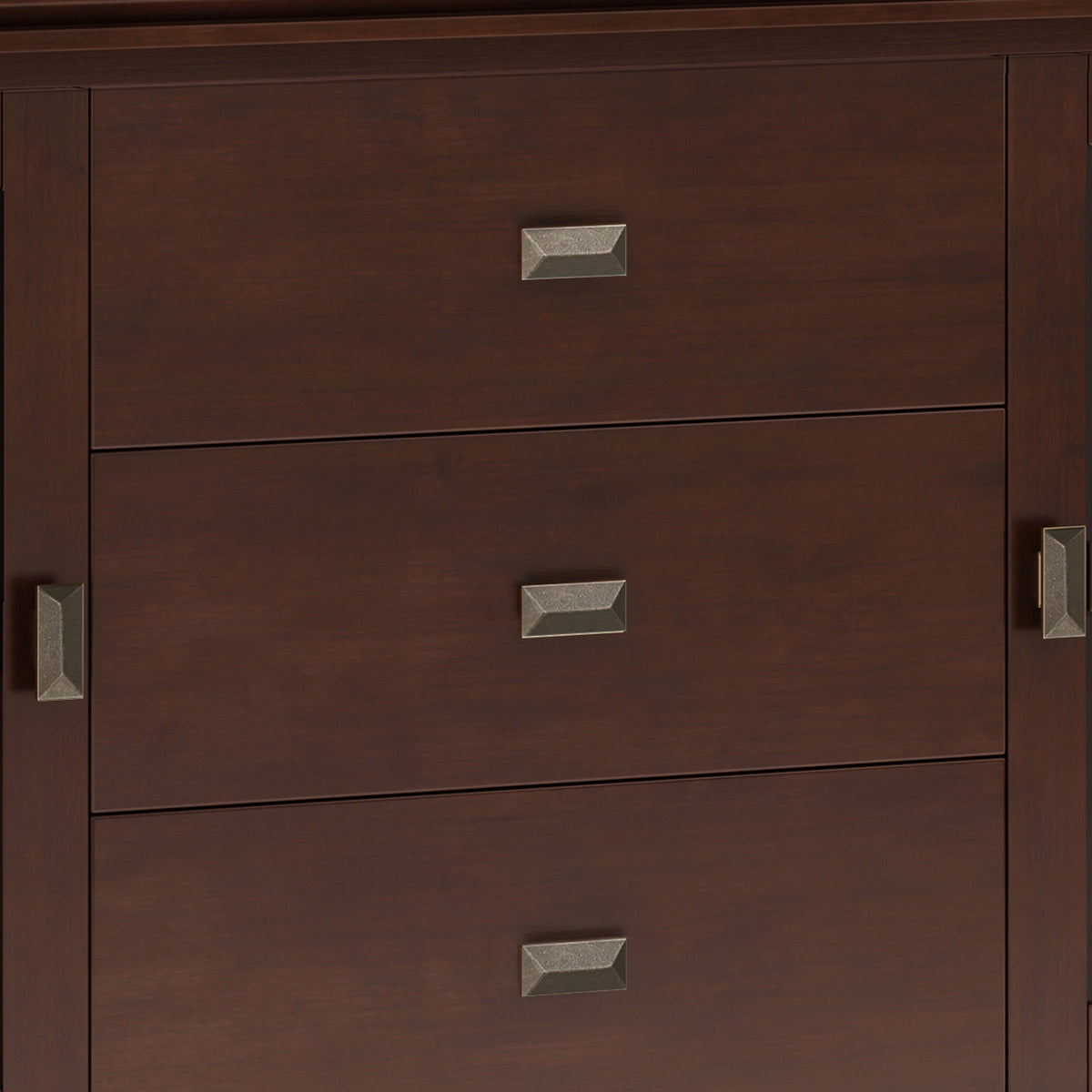 Artisan 60 Inch Wide Solid Wood Large Sideboard Buffet in Russet