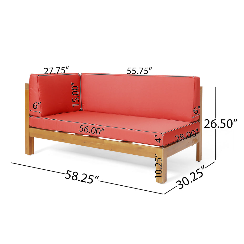 Brava X-Back Corner Bench-L with Coffee Table