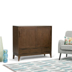 Harper 48 Inch Wide Solid Hardwood Mid-Century Modern Medium Storage Cabinet