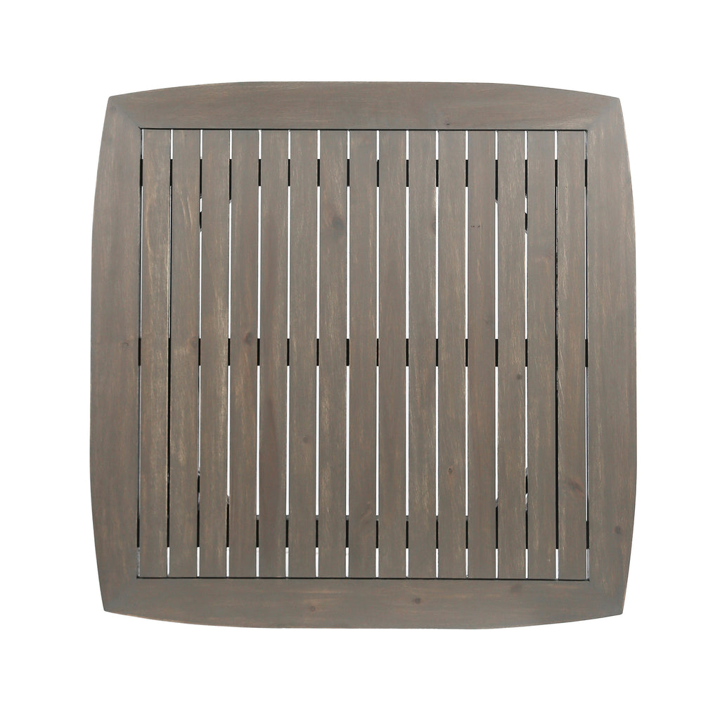Outdoor Square Acacia Wood Table with Straight Legs