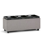 Avalon 42 Inch Wide Storage Ottoman in Cloud