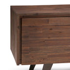 Lowry 63 Inch Wide Solid Wood TV Stand in Distressed