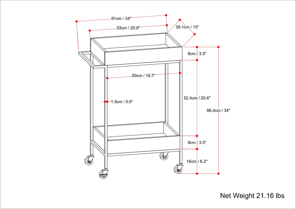 Simons 24" Bar Cart