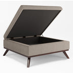 Owen 36 Inch Wide Square Coffee Table Storage Ottoman