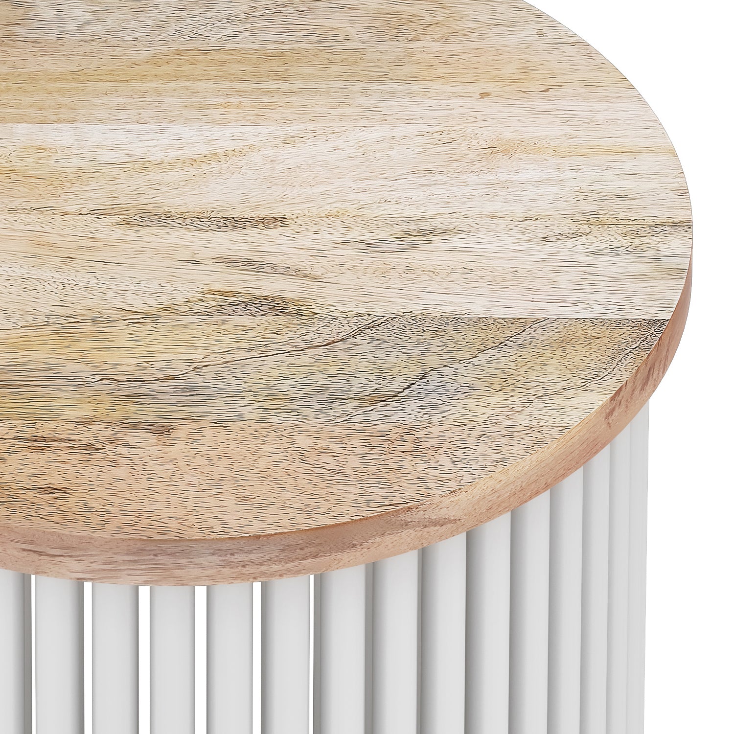 Demy Accent Table in Natural/White