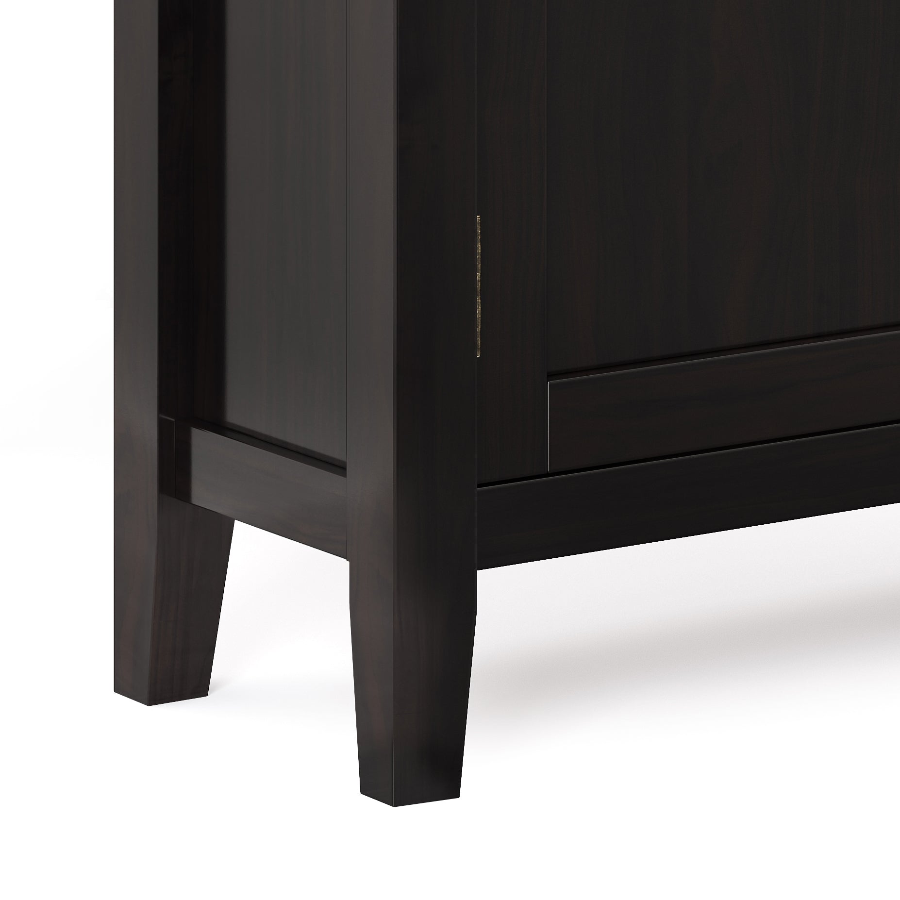 Redmond 32 Inch Wide Solid Wood Low Storage Cabinet in Hickory