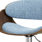 Amery Adjustable Swivel Bar Stool - Denim