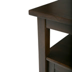Warm Shaker Solid Wood 20-Inch Wide End Table in Tobacco