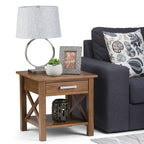 Kitchener End Table - Medium Saddle