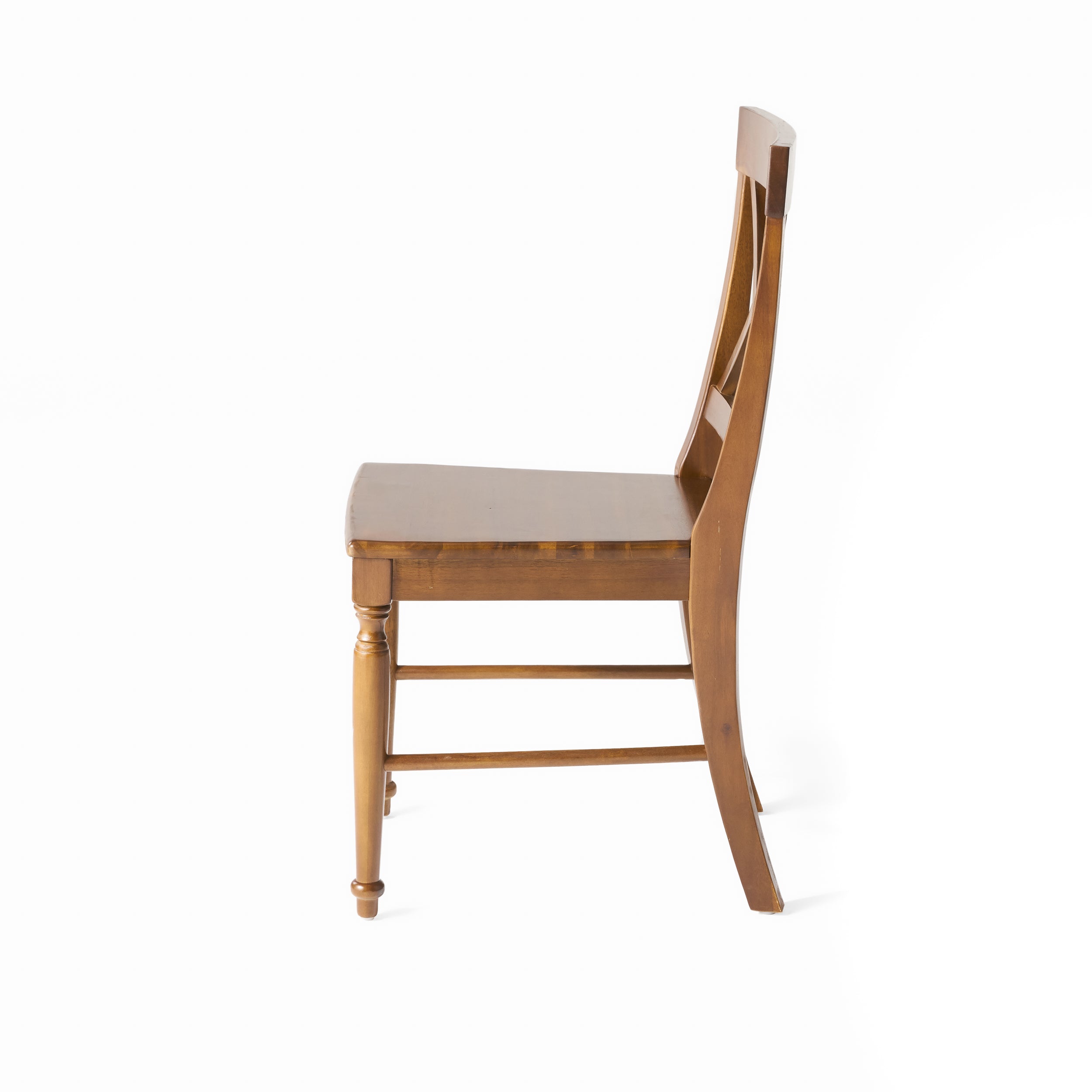 Acacia Wood Dining Chairs, 2-Pcs Set, Dark