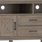 Ela 72 Inch Wide Solid Wood TV Stand in Smokey