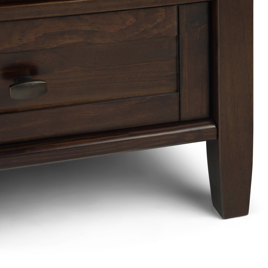 Warm Shaker 36 Inch Wide Solid Wood Square Coffee Table