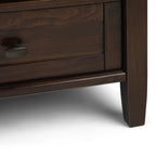 Warm Shaker 36 Inch Wide Solid Wood Square Coffee Table