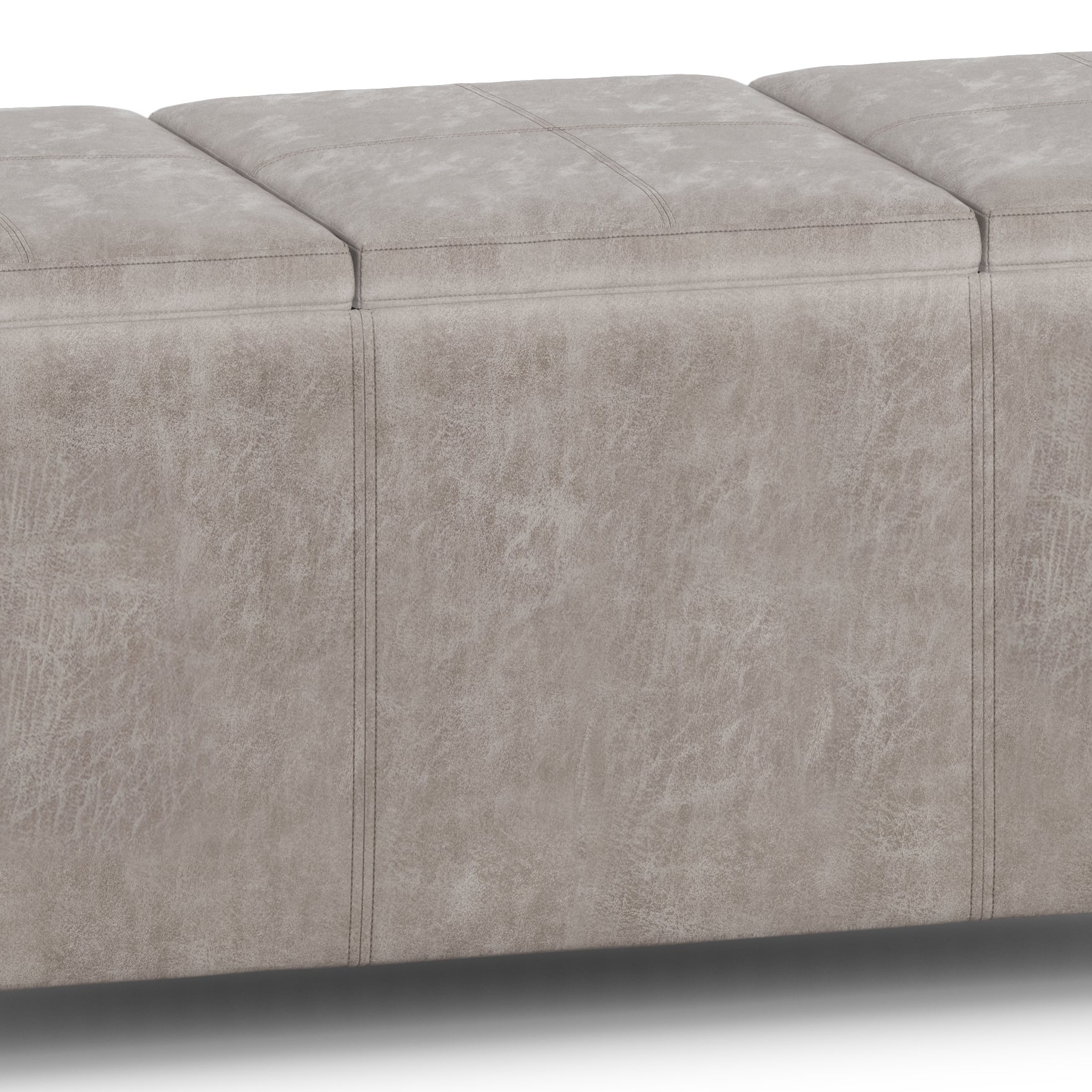 Avalon 42 Inch Wide Storage Ottoman in Distressed