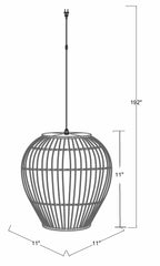 Unionport Rattan Ceiling Lighting - Clearance