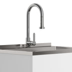 Metro 28" Laundry Cabinet with Faucet and Stainless Steel Sink