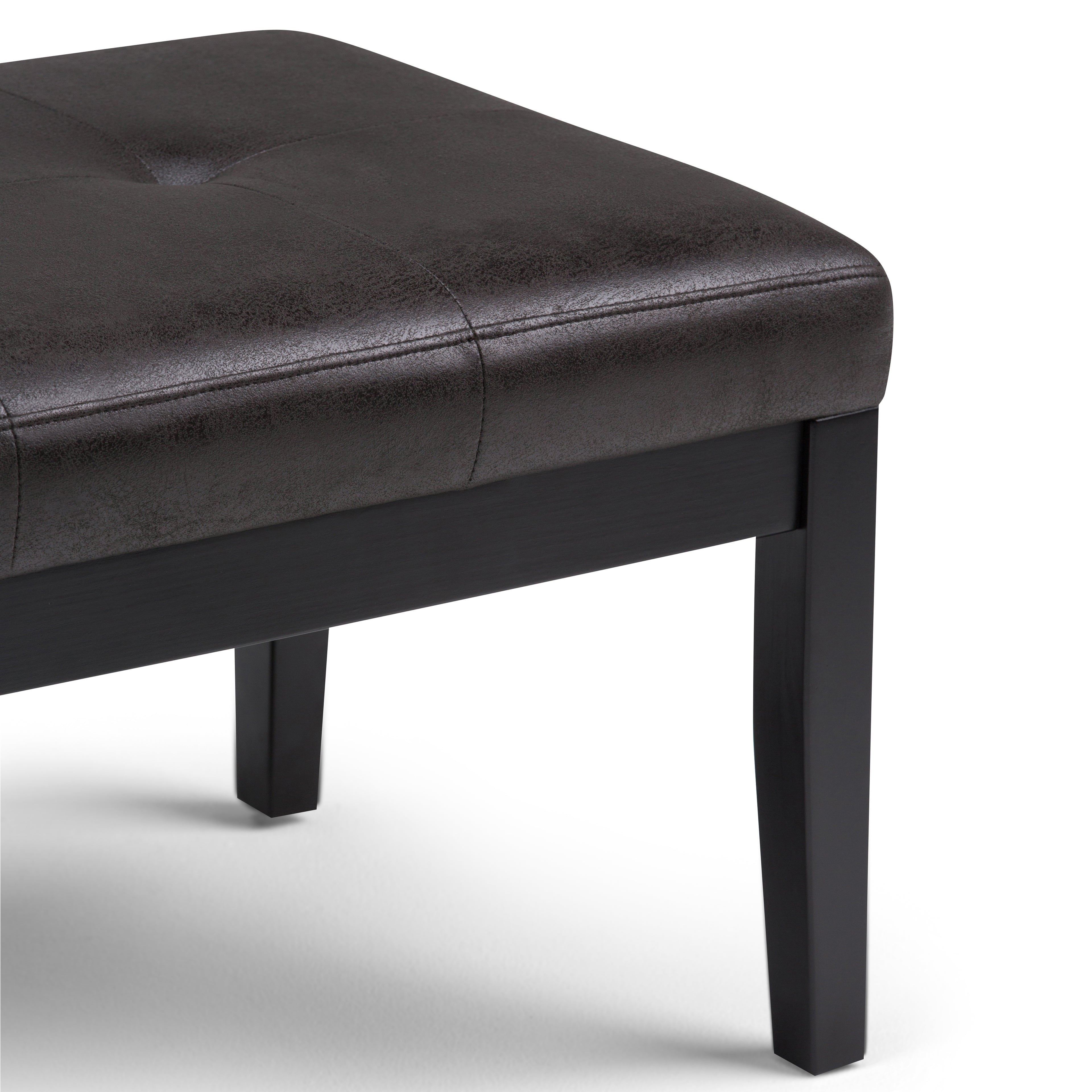 Lacey - Tufted Ottoman Bench - Distressed