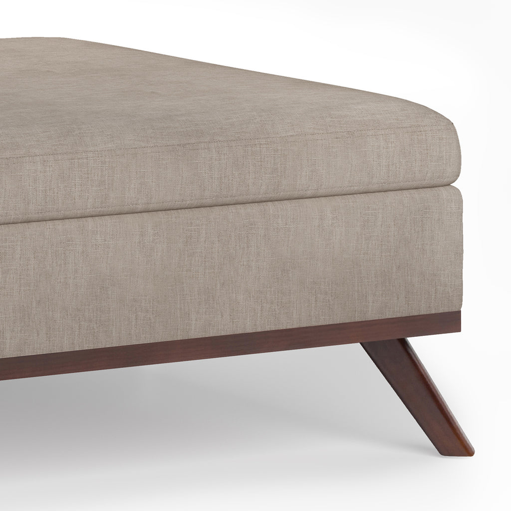 Owen 36 Inch Wide Square Coffee Table Storage Ottoman