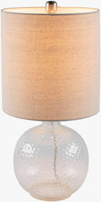Enetai Glass White Table Lamp