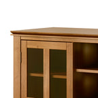 Artisan 53 Inch Wide Solid Wood Tall TV Stand in Light Golden