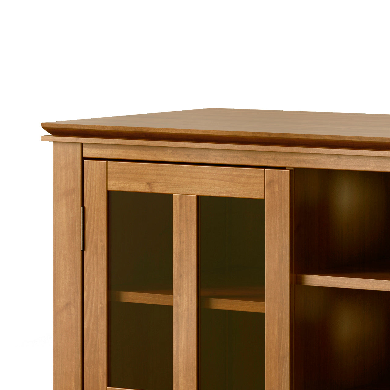 Artisan 53 Inch Wide Solid Wood Tall TV Stand in Light Golden
