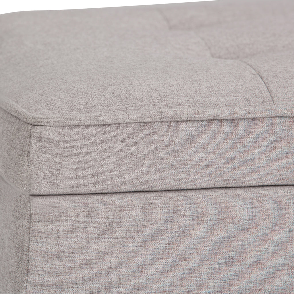Cosmopolitan Storage Ottoman Bench with Open Bottom - Cloud
