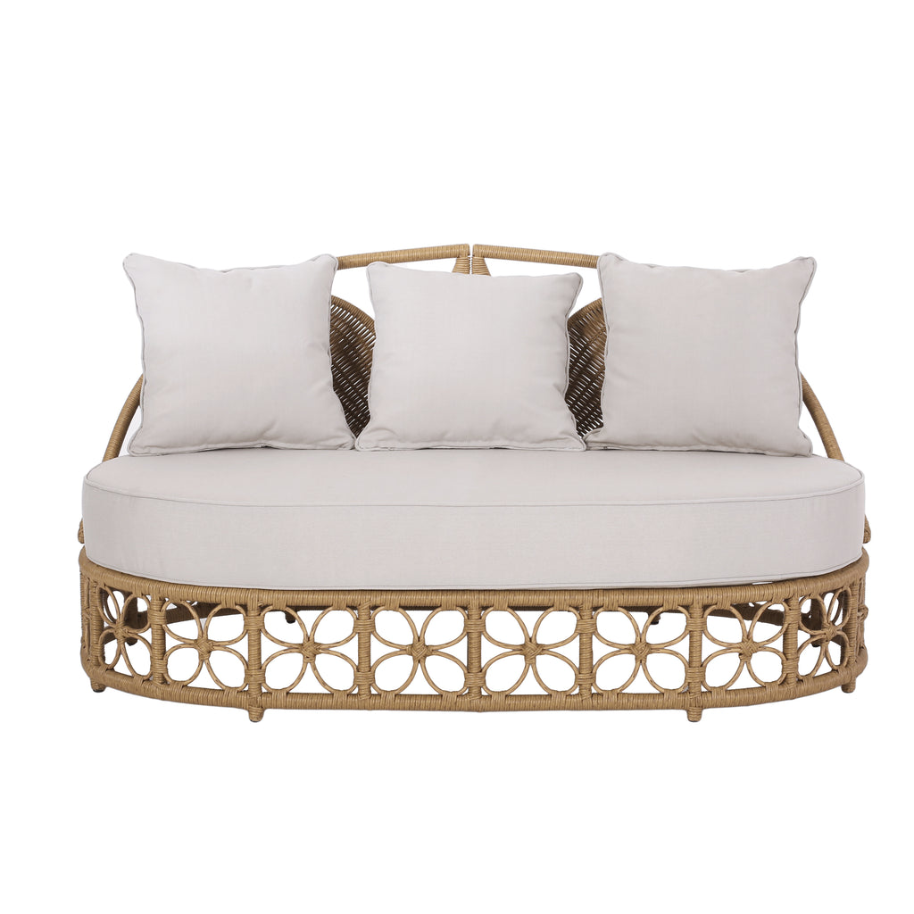 Patio Furniture Outdoor Daybed with Wicker Rattan