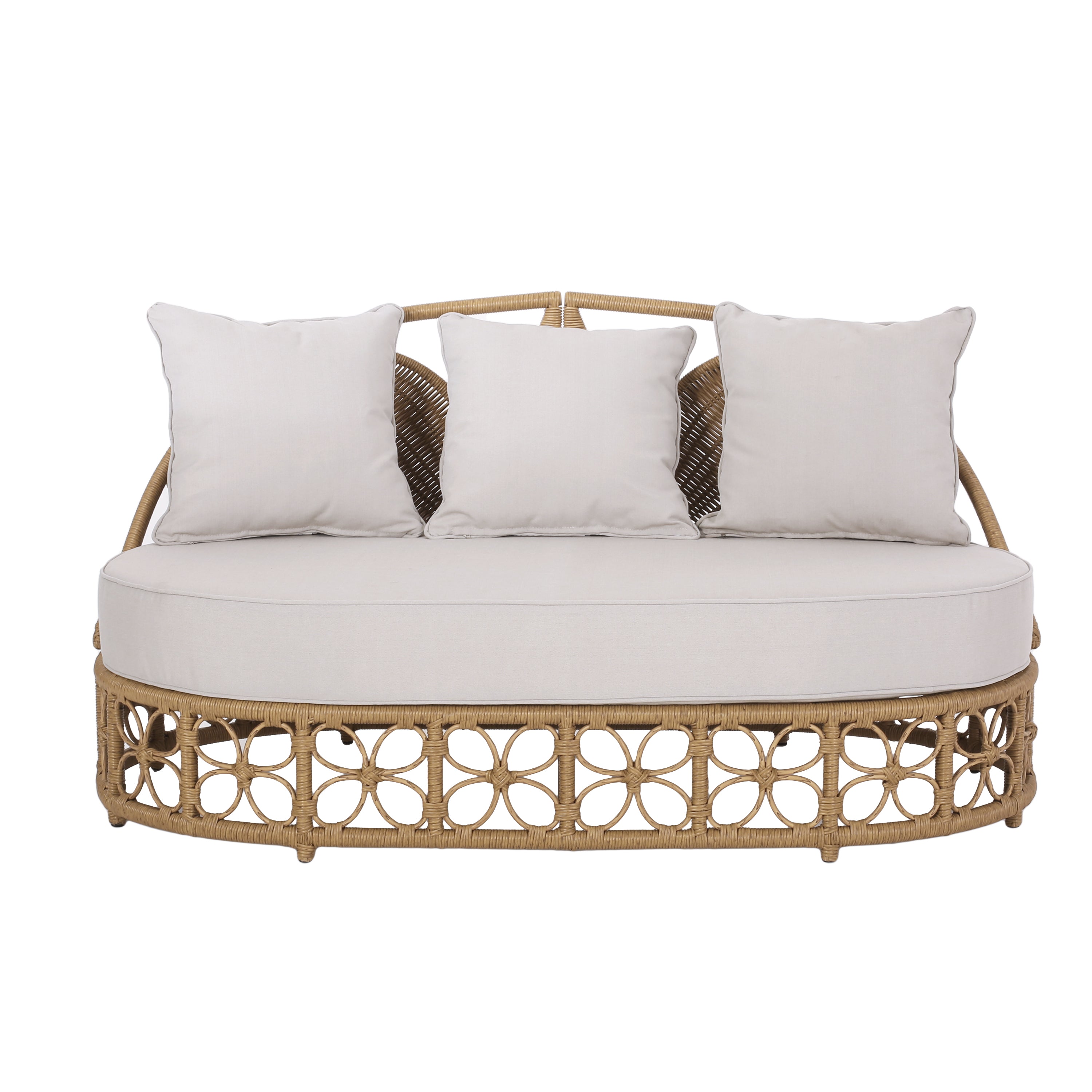 Patio Furniture Outdoor Daybed with Wicker Rattan