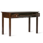 Avalon 47 Inch Wide Solid Wood Writing Office Desk in Brunette