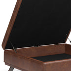 Owen 40 Inch Wide XL Square Coffee Table Storage Ottoman