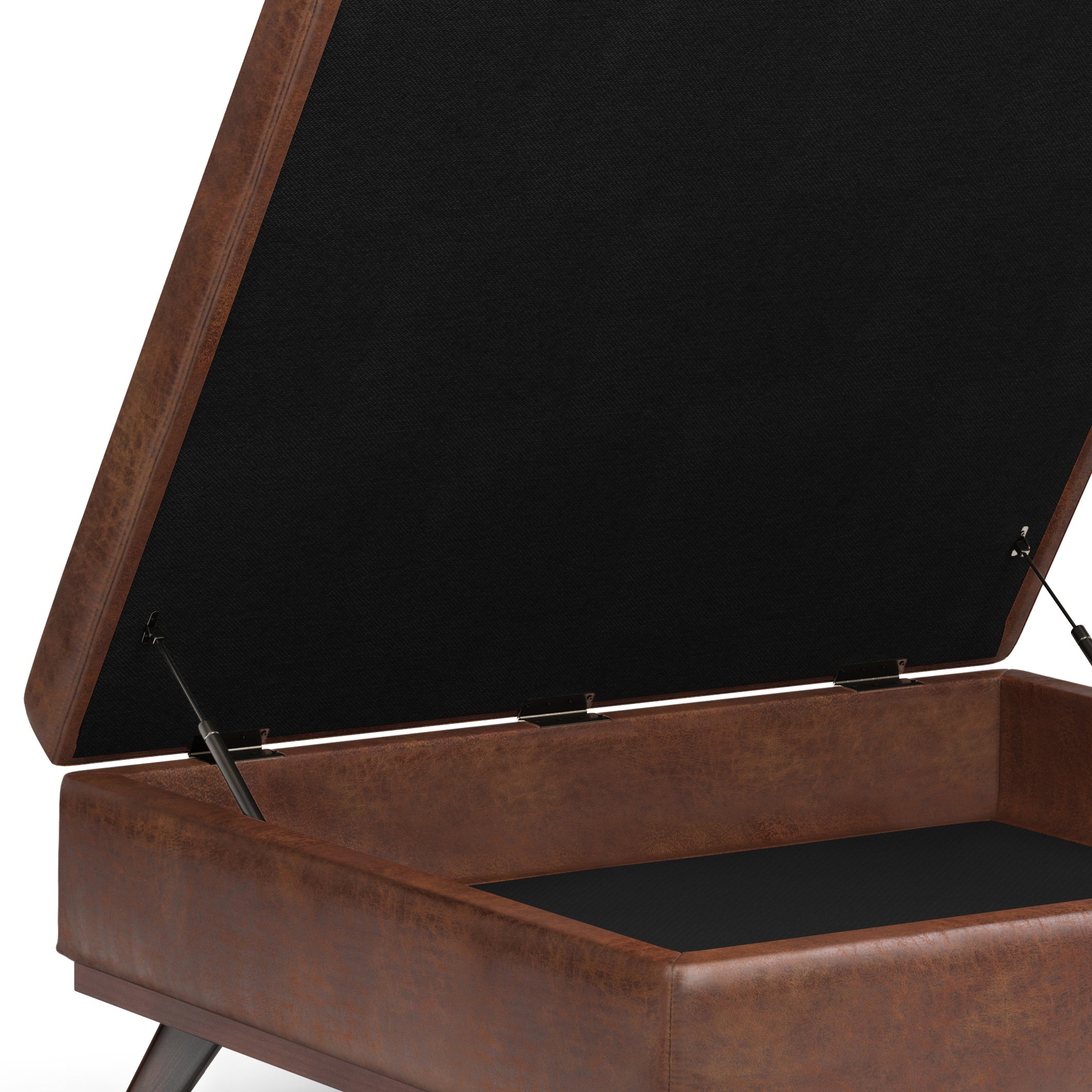 Owen 40 Inch Wide XL Square Coffee Table Storage Ottoman
