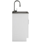 Modern Wide Shaker - 24" Laundry Cabinet with Faucet and Stainless Steel Sink