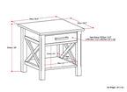 Kitchener End Table - Medium Saddle