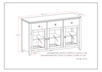Cosmopolitan 54 Inch Wide Solid Wood Sideboard Buffet in Mahogany