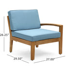 Grenada 5 Seater Acacia Wood Sectional Sofa Set