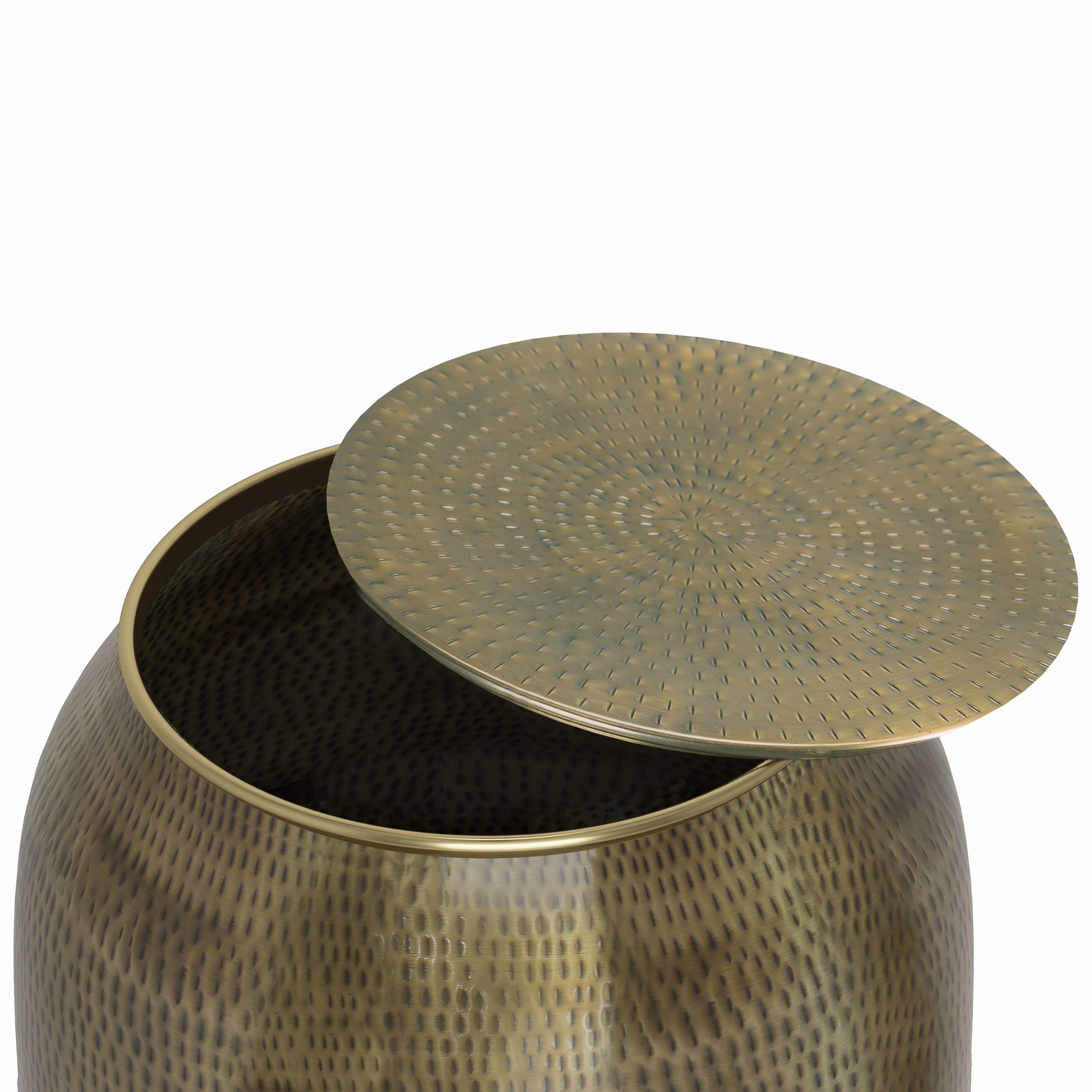 Griffen 19 Inch Wide Metal Storage Accent Table