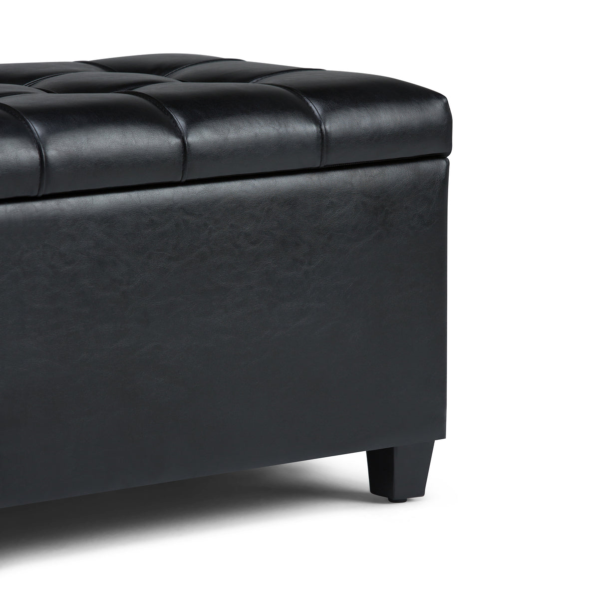 Sienna 33 Inch Wide Storage Ottoman Bench