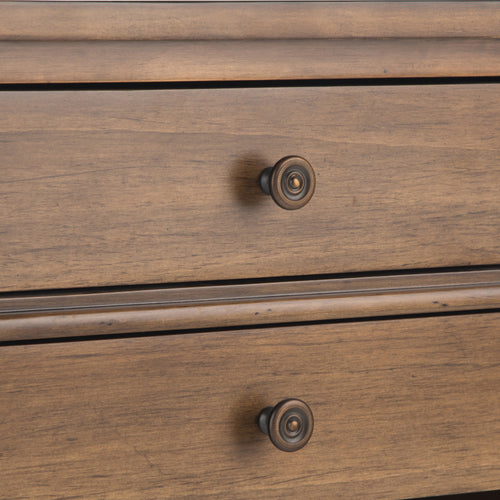 Carlton 24 Inch Wide Solid Wood Bedside Table in Rustic