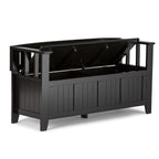 Acadian 48 Inch Wide Solid Wood Entryway Storage Bench