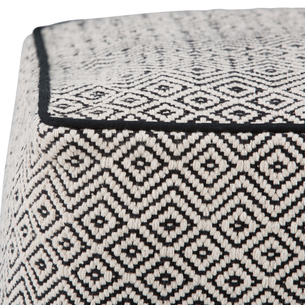 Brynn 18 Inch Wide Square Pouf in Patterned